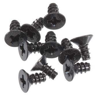 AXIAL AXA893 Tapping Flat Head M3x6mm Black (10)