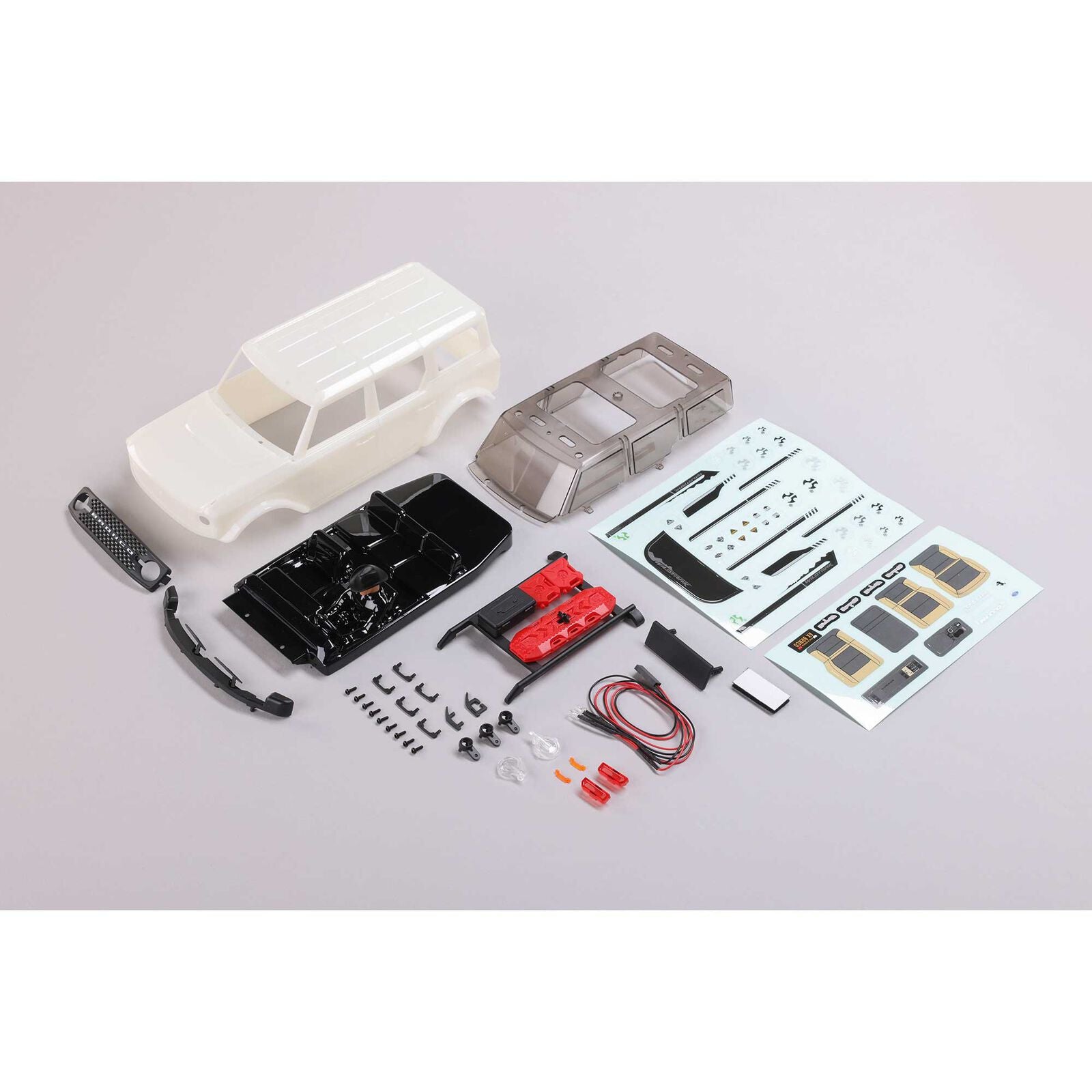 AXIAL AXI200009 Body, White: SCX24 Ford Bronco