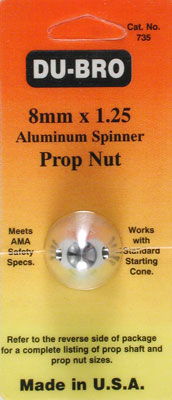 DUBRO 735 Spinner Prop Nut 8mmx1.25