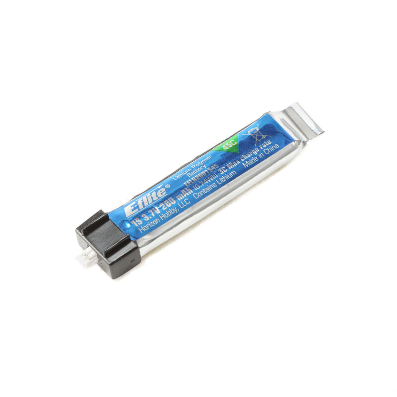 EFLITE EFLB2001S45 200mAh 1S 3.7V 45C LiPo Battery: PH 1.5 (Ultra Micro)