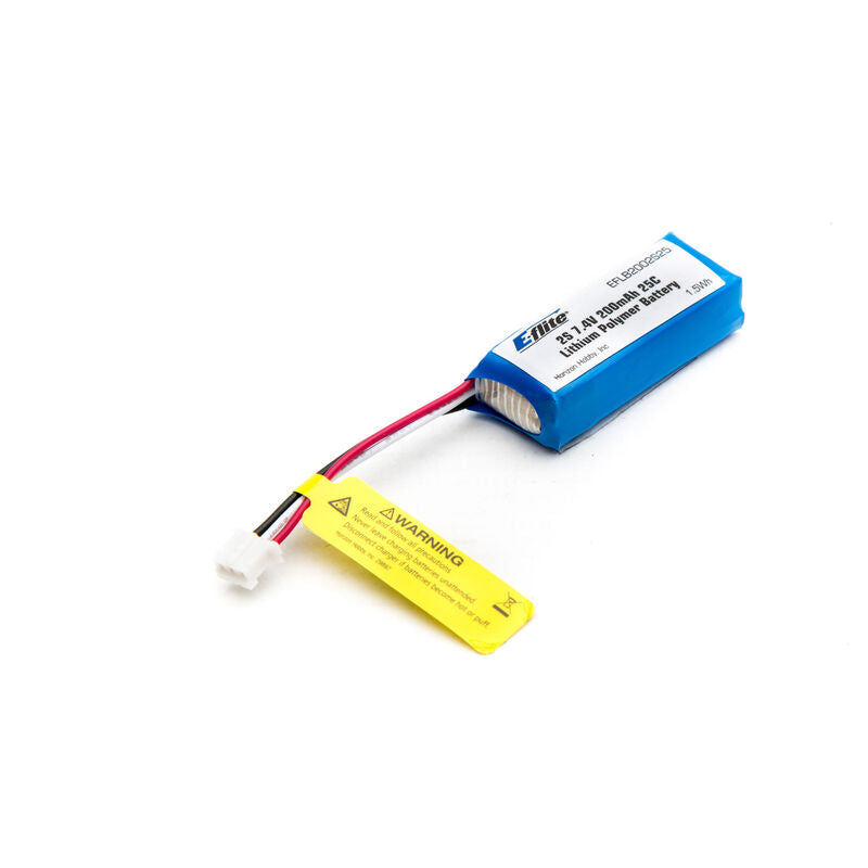 EFLITE EFLB2002S25 200mAh 2S 7.4V 25C LiPo, 26AWG