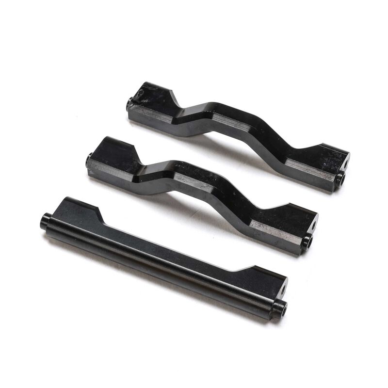 LOSI LOS241073 Aluminum Crossbar, Center Chassis, Black (3): TLR Tuned LMT