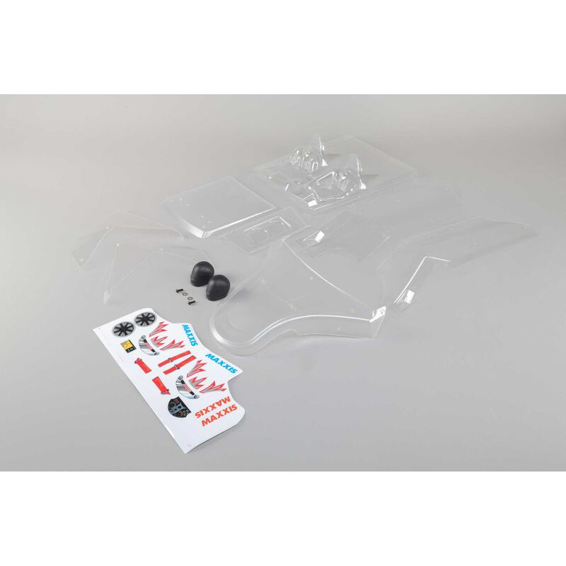 LOSI LOS250018 1/5 Clear Body Set with Sticker Sheet: DBXL-E