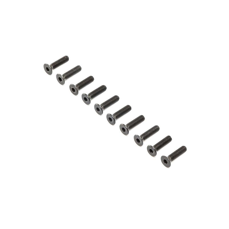 LOSI LOS255017 4X16 Flat Head Screws, Steel BO(10)