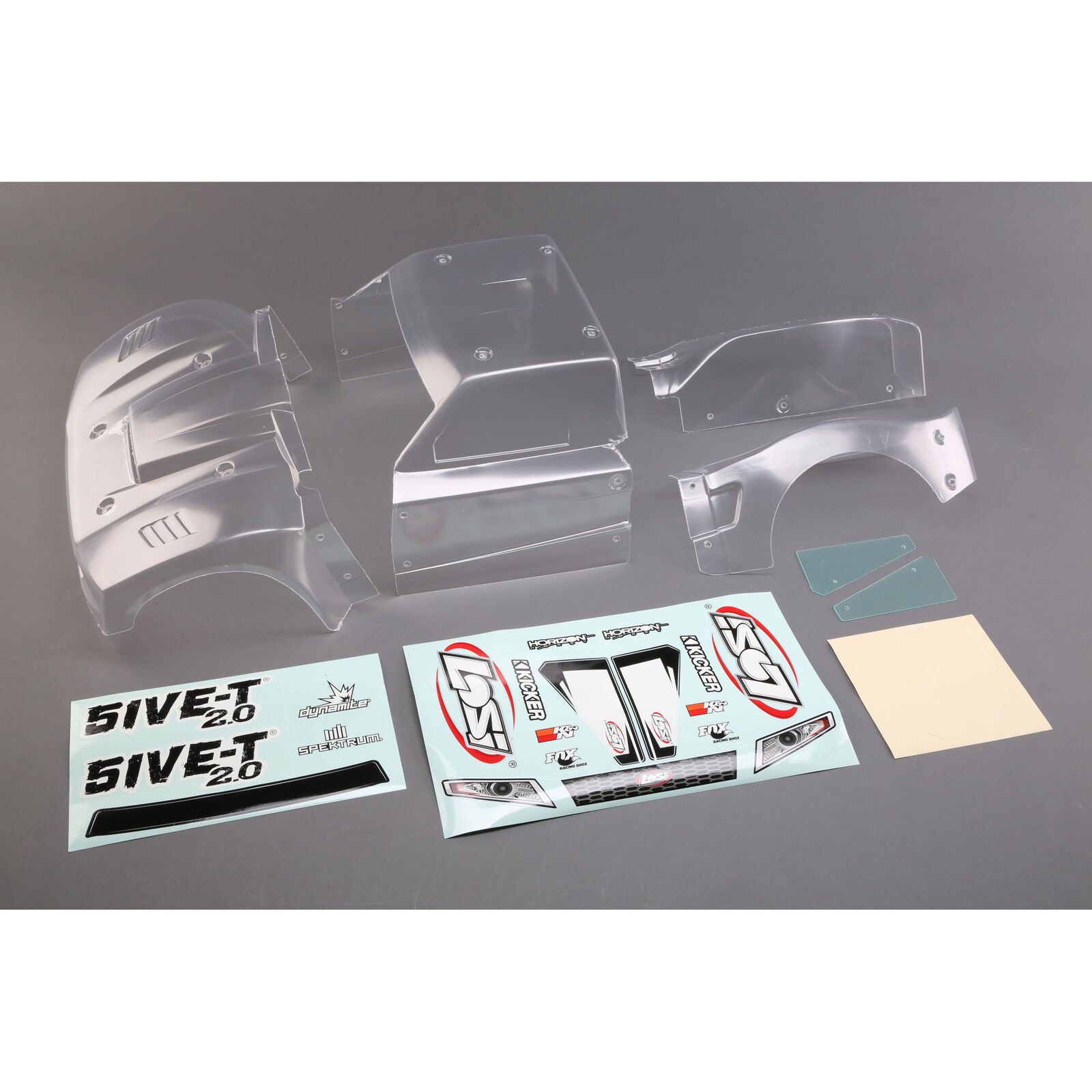 LOSI LOS350006 1/5 Clear Body Complete Body Set: 5IVE-T 2.0