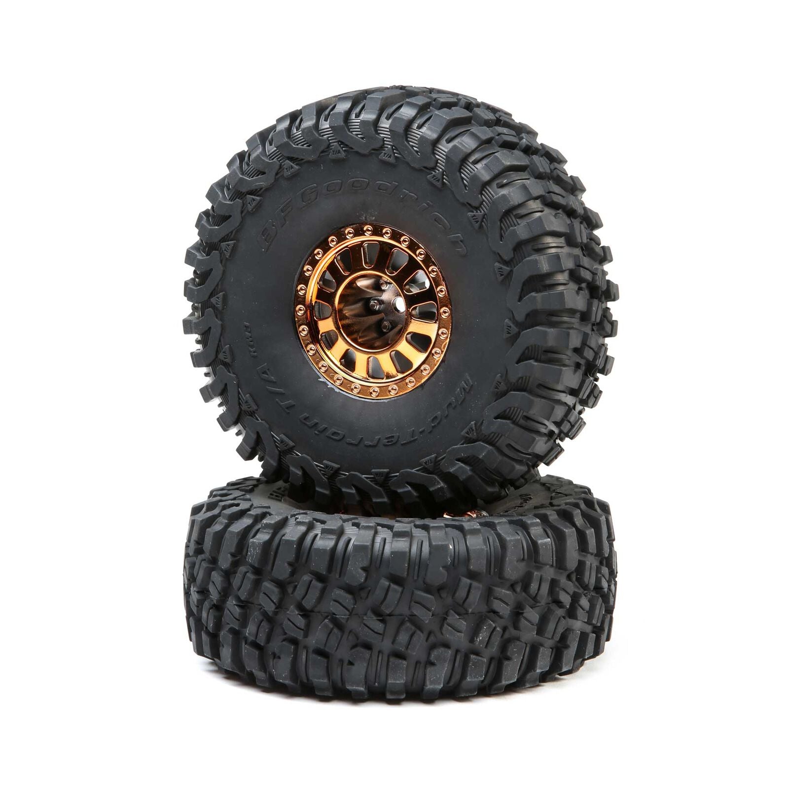 LOSI LOS43028 2.2 Wheels with BFG Tire, Copper: Lasernut U4