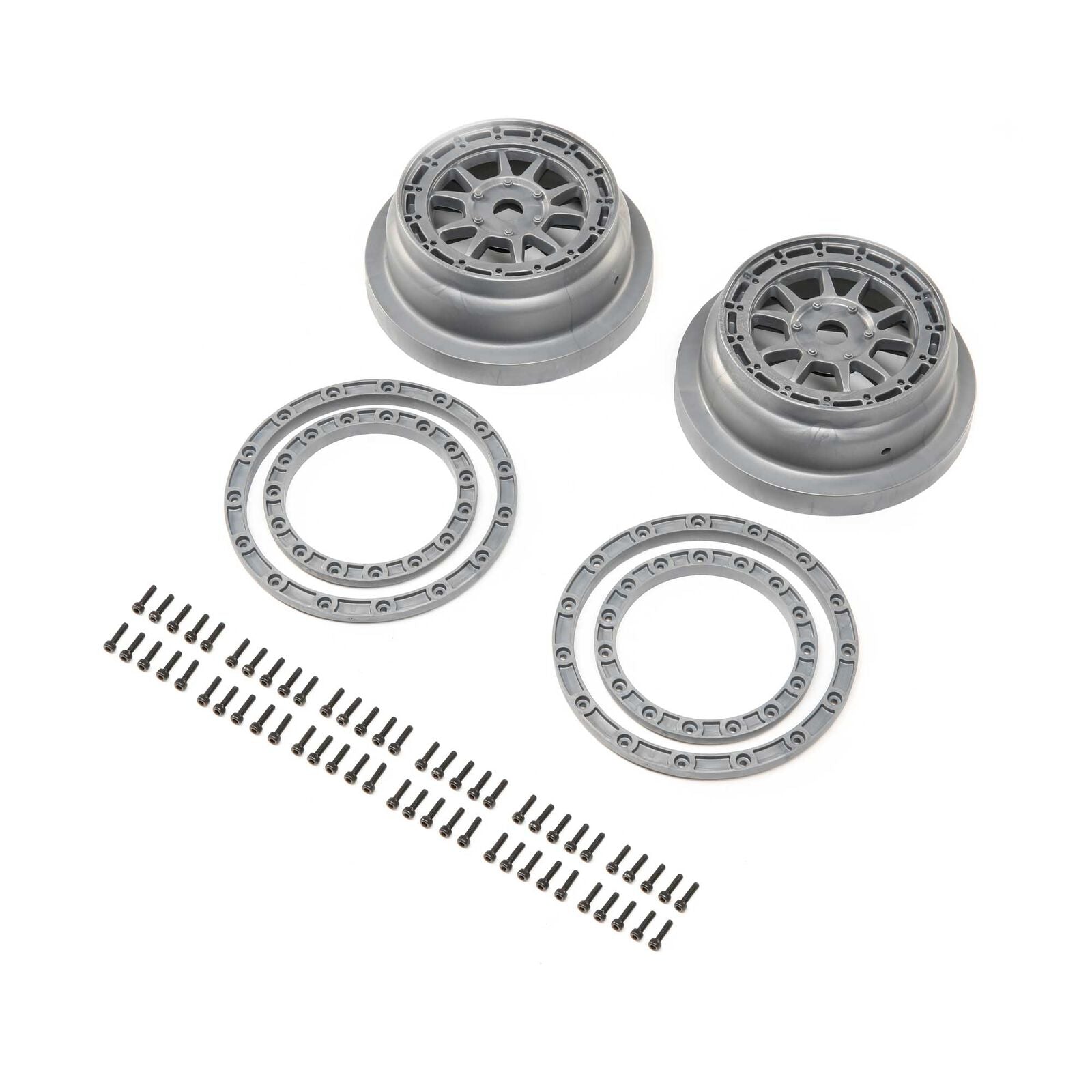 LOSI LOS43029 Beadlock Wheel and Ring Set (2): SBR 2.0