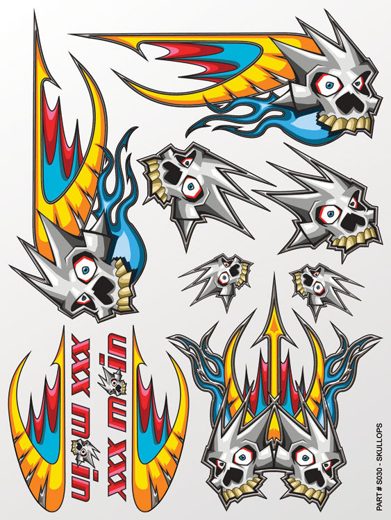 XXX MAIN S030 Skullops Sticker Sheet