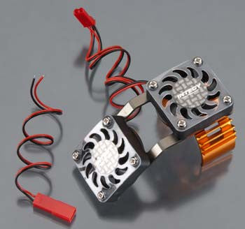 INTEGY T6666ORANGE Motor Heatsink+Twin Cooling Fan 1/10 Blitz *DISC*