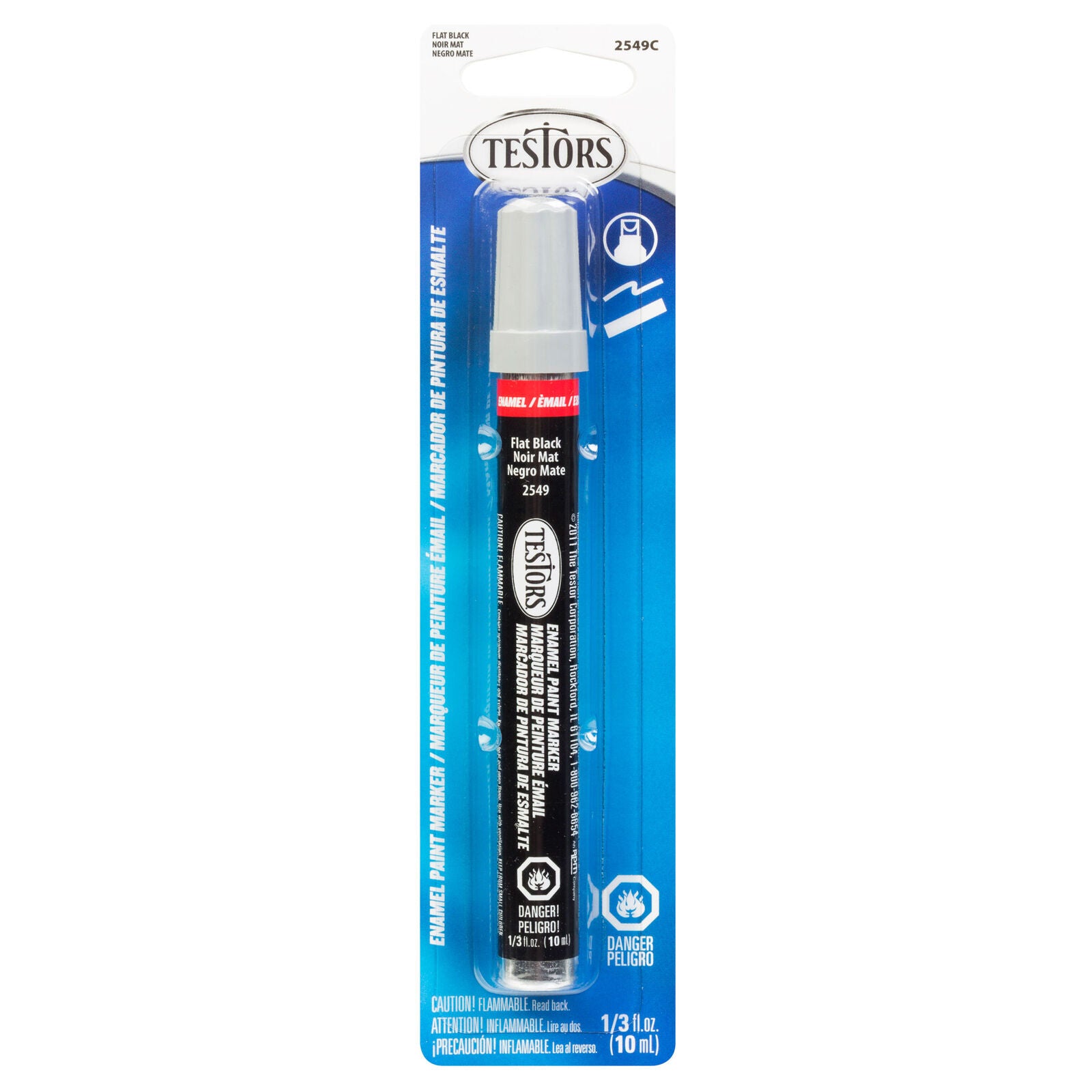 TESTORS 2549C Paint Marker, Flat Black