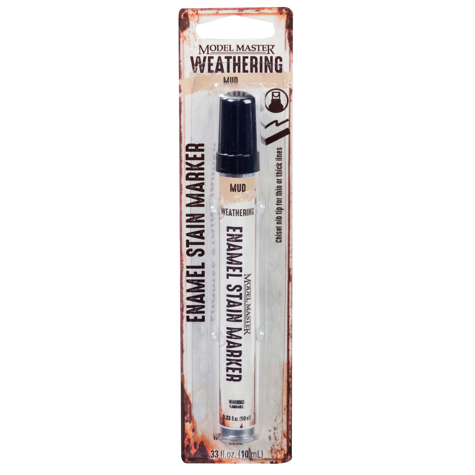 TESTORS 342894 Model Master .33oz Enamel Stain Markers, Mud