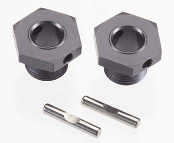 TEKNO TKR5071 Wheel Hubs 17mm Aluminum Gun Metal anodized w/pins