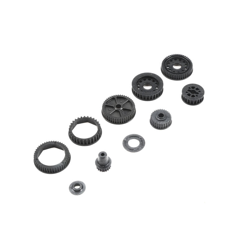 LOSI TLR232046 Drive and Differential Pulley Set: 22-4/2.0