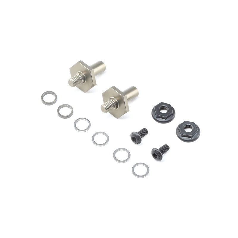 LOSI TLR232070 Front Axle Set, Aluminum 1mm Adj, 12mm Hex 22 4.0