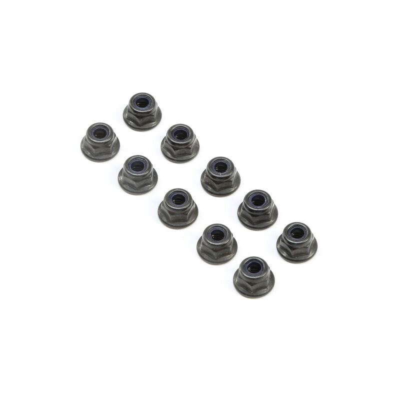 LOSI TLR245017 4mm Flanged Lock Nuts (10) M4 LOCKNUT