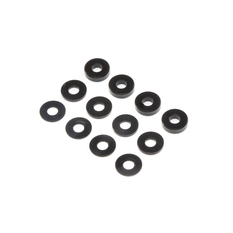 LOSI TLR336006 M3 Aluminum Washer Set, Black (4ea)