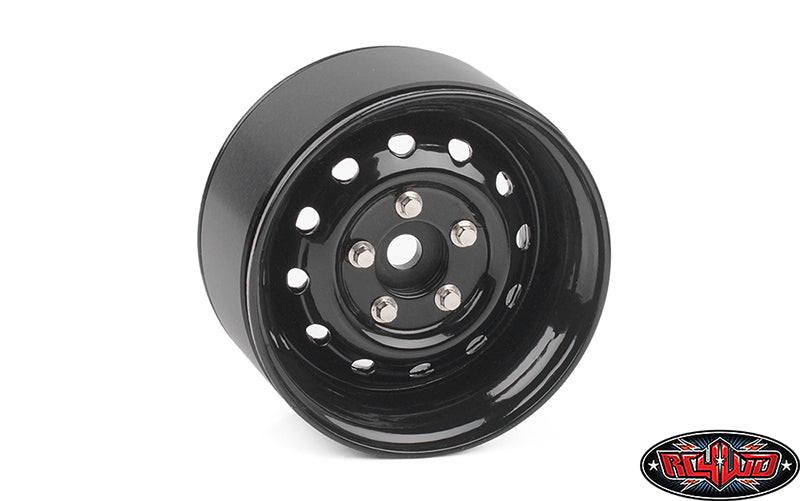 RC4WD Z-W0340 Heritage Edition Stamped Steel 1.9 Wheels (Black) (4)