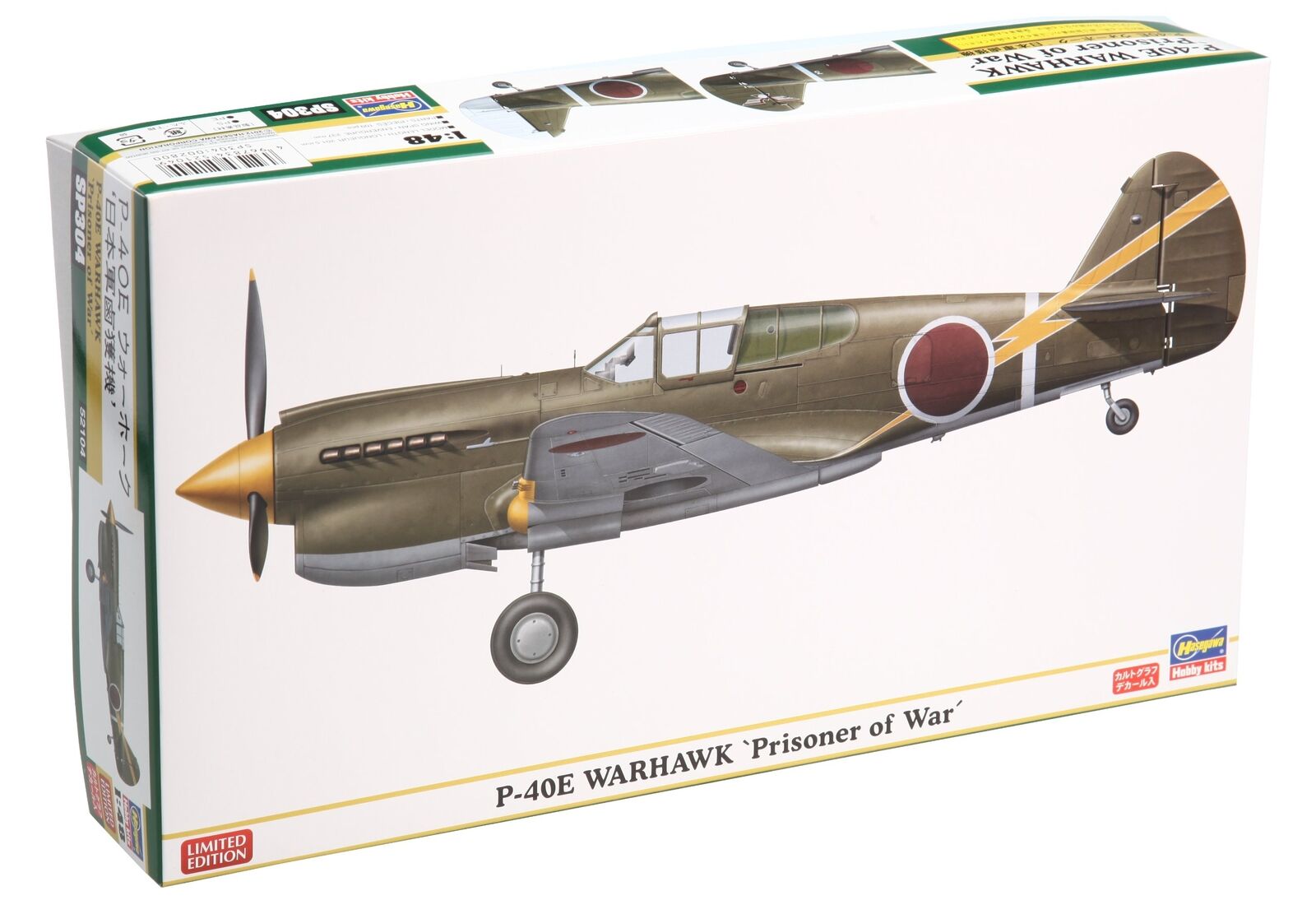 HASEGAWA 52104 1/48 P-40E Warhawk Prisoner of War Limited