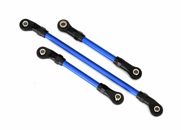 TRAXXAS 8146X Steering link, 5x117mm (1)/ draglink, 5x60mm (1)/ panhard link, 5x63mm (blue powder coated steel) (assembled with hollow balls) (for use with #8140X TRX-4 Long Arm Lift Kit)