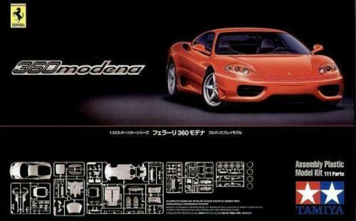 TAMIYA 24298 1/24 Ferrari 360 Modena Sports Car (Molded in Red)