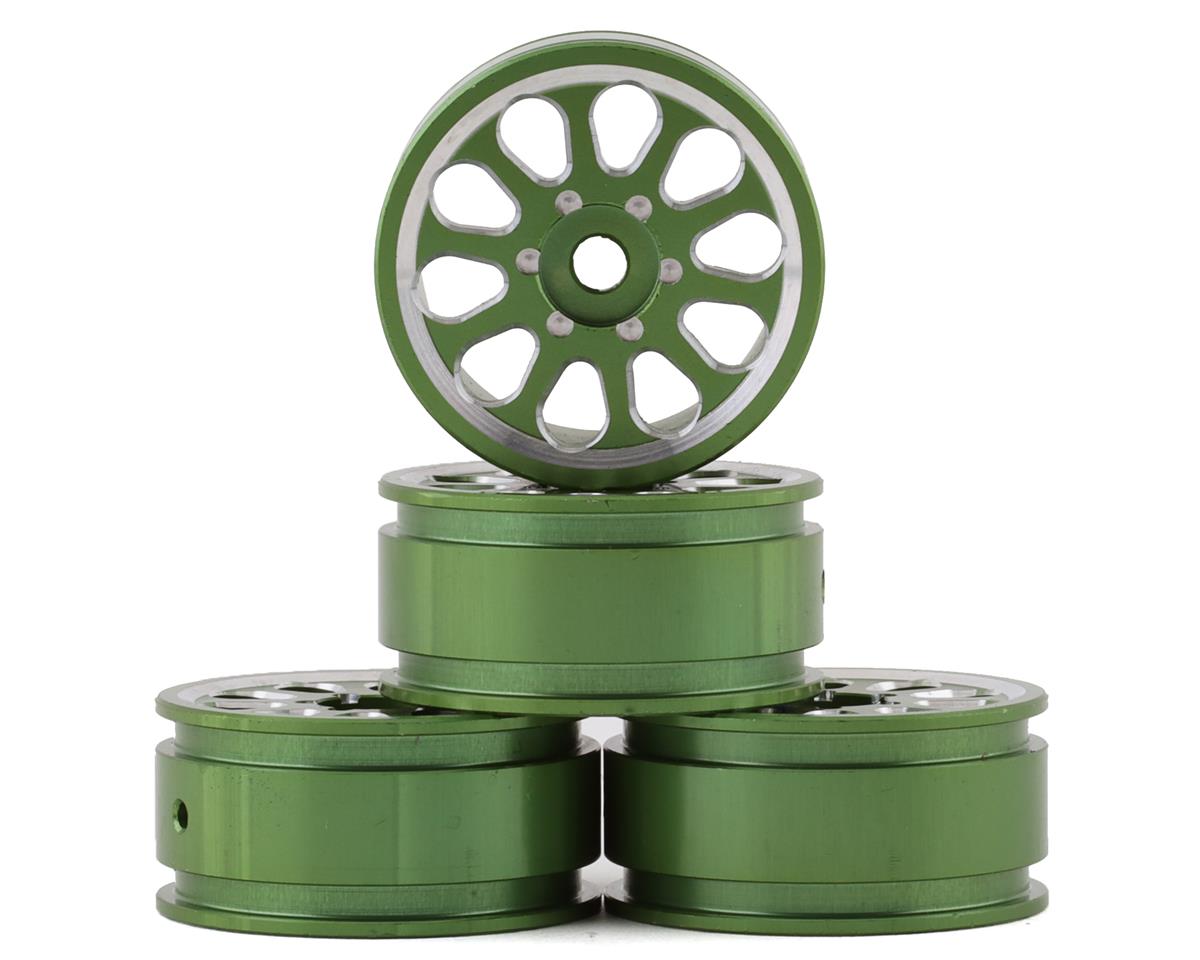 SAMIX SCX24-6069-GN SCX24 Aluminum 1.0" Wheel Set (Green) (4)