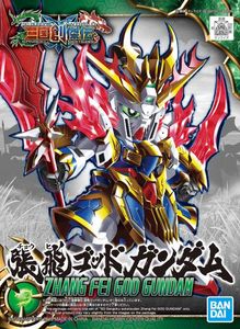 BANDAI 5056754 Zhang Fei God Gundam SD Model Kit, from "SD Sangoku Soketsuden"