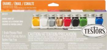 TESTORS 281231 Paint Set - Enamel Promotional (8) & Thinner