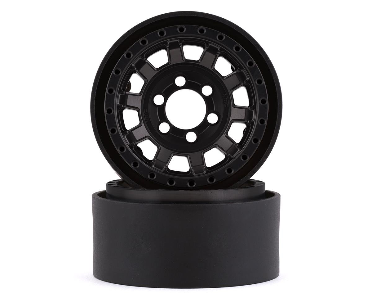 VANQUISH VPS07780 KMC 1.9 KM236 Tank 1.9 Beadlock Crawler Wheels (Black) (2)