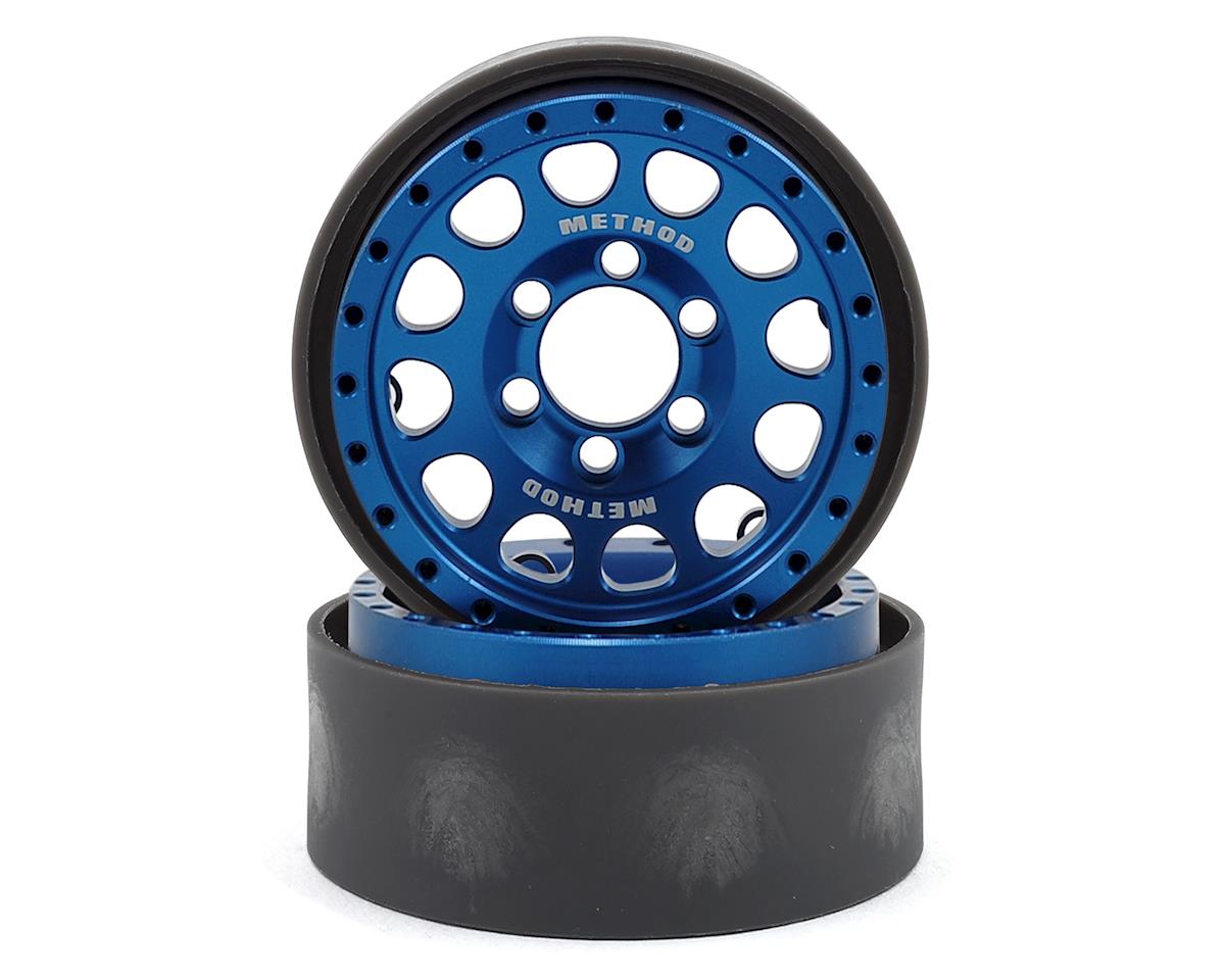 VANQUISH VPS07917 Method 105 1.9 Beadlock Crawler Wheels (Blue/Silver) (2)